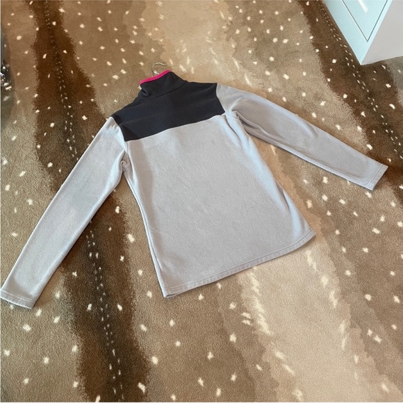 Columbia Gray/Pink Midnight Lake Quarter Zip Up Fleece Long Sleeve Top. Size S - Picture 6 of 10